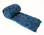 Oceana Scarf Hand Made Knitted 4.25 Inches Wide 57 Inches Long Hand Knitted Purple Green Scarf Neck Warmer