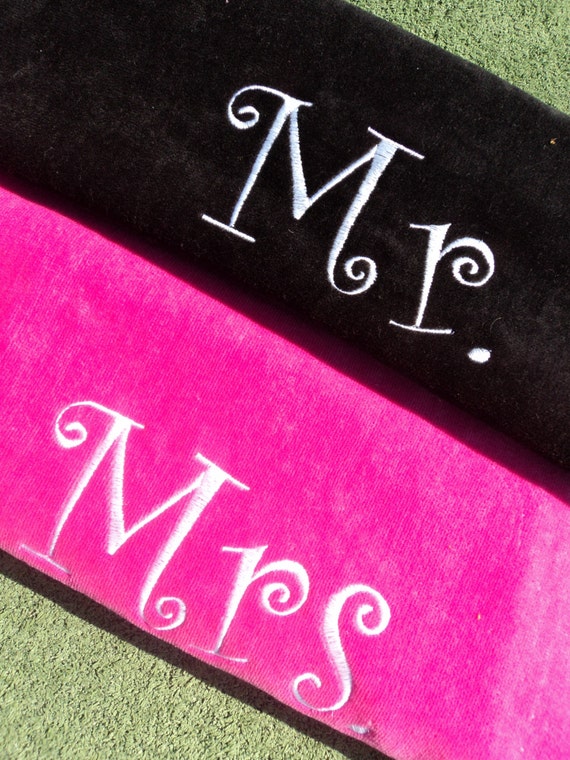 Mr. and Mrs. Beach Towel Set Mr. and Mrs. Beach Towel Set