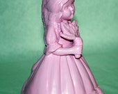 Upcycled, Vintage, Doll Figurine, Petal Pink