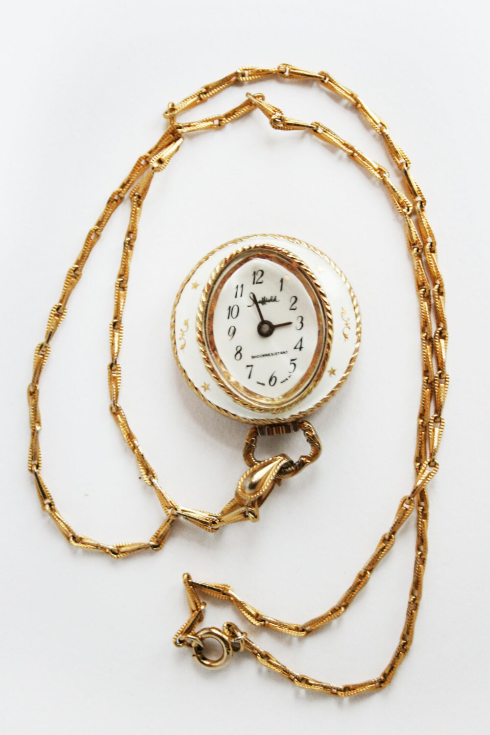 Vintage Sheffield Gold Tone Watch Necklace