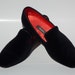 velvet slippers with tuxedo