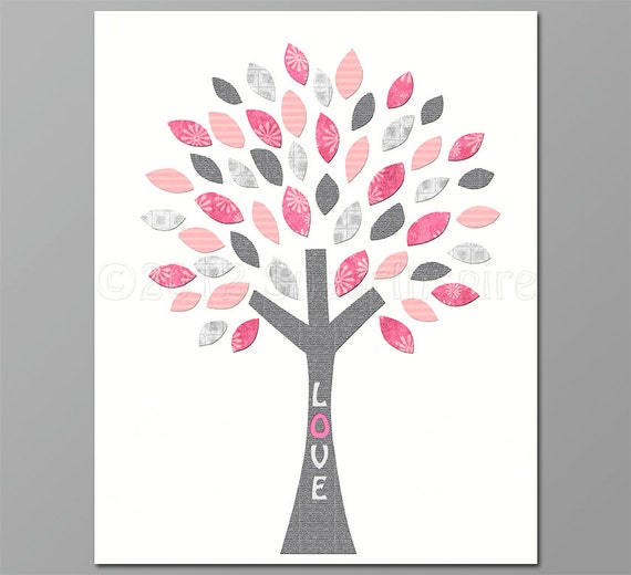 Pink And Grey Wall Decor