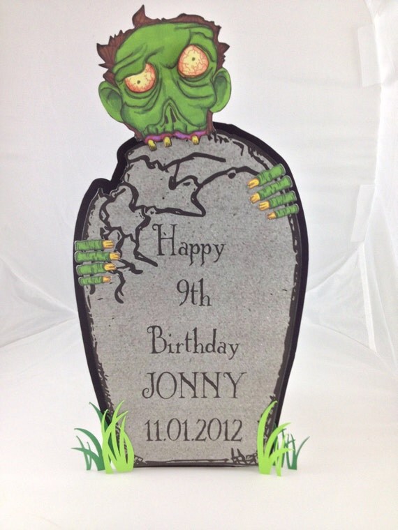 ZOMBIES: Zombie Theme, Personalized Standing Table Sign ( 1 Pc) Il_570xn