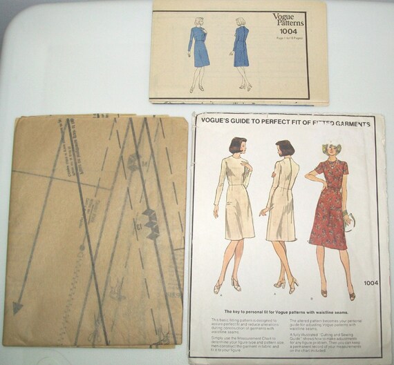 SALE Vintage Vogue Basic Fitting Shell & Dress Pattern by LoisKays