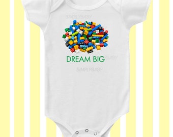 Dream Big Lego Baby Bodysuit by Simply Baby