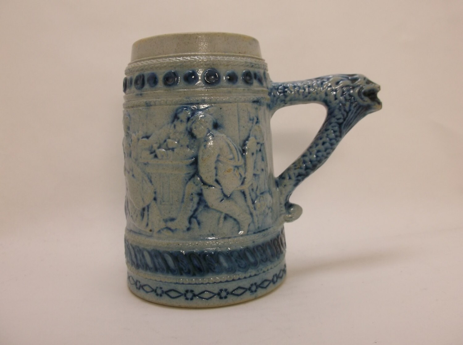 A rare White's Pottery of utica salt glazed stoneware