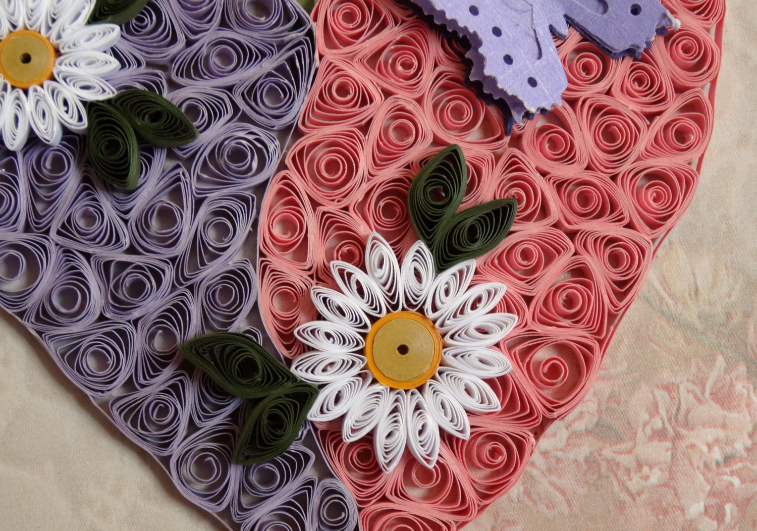 Quilling Heart and Flowers
