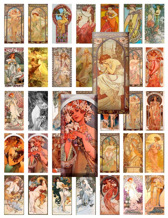 Download Items similar to Art Nouveau Deco Alphonse Mucha digital ...