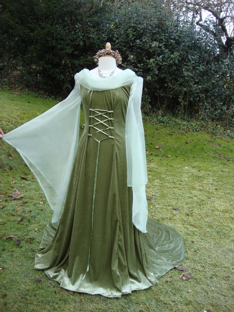 Fantasy gown renaissance medieval pagan Celtic by WYTCHHAZE