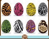 Easter Clip Art colorful Easter eggs pattern animal print Ideal for Scrapbook, Cards, Invitations,Party,Paper Craft Ed004 Il_170x135