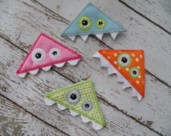 MONSTER BOOKMARK Machine Embroidery ITH Design
