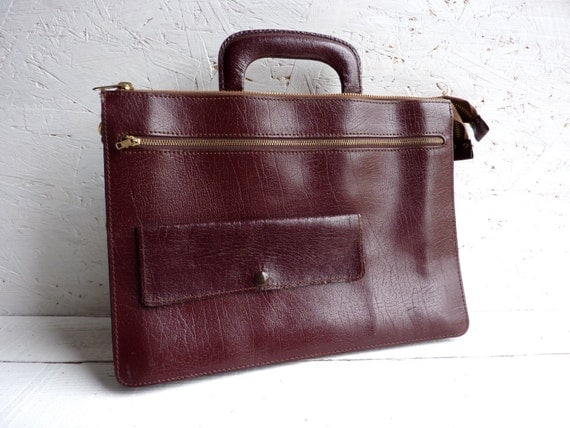 french leather briefcase