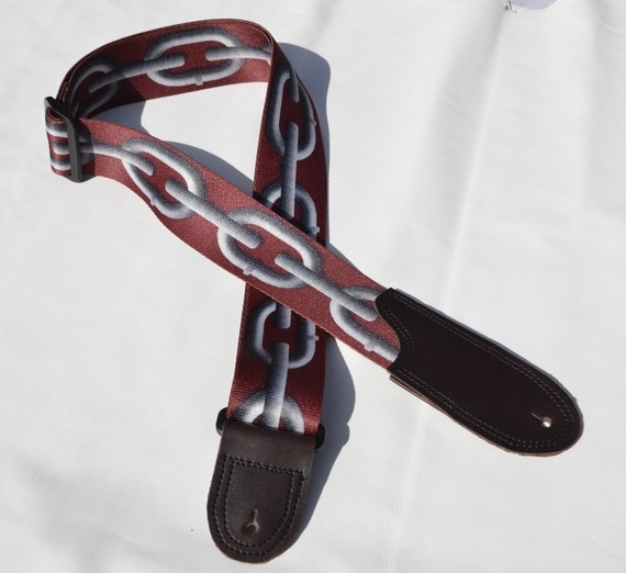 Guitar strap or bass strap adjustable strong and by VickiDesignsCA