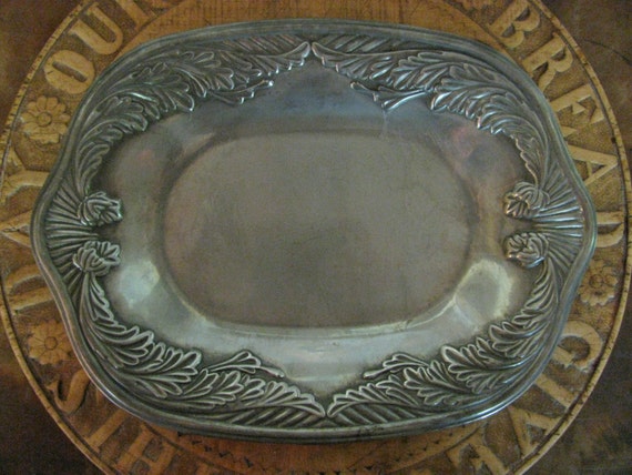 Items similar to Wilton Armetale Pewter Bread Tray Dessert Platter on Etsy