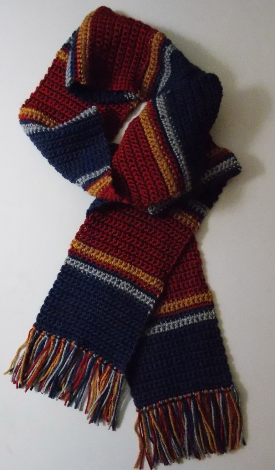 Red And Blue Striped Scarf Made To Order