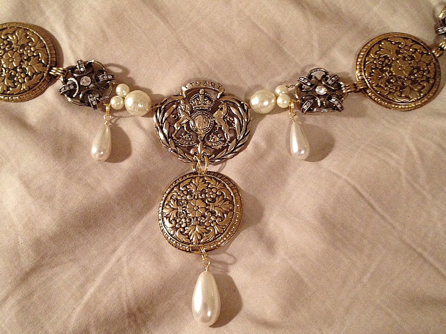 OOAK Renaissance chain of office or livery collar royal crest