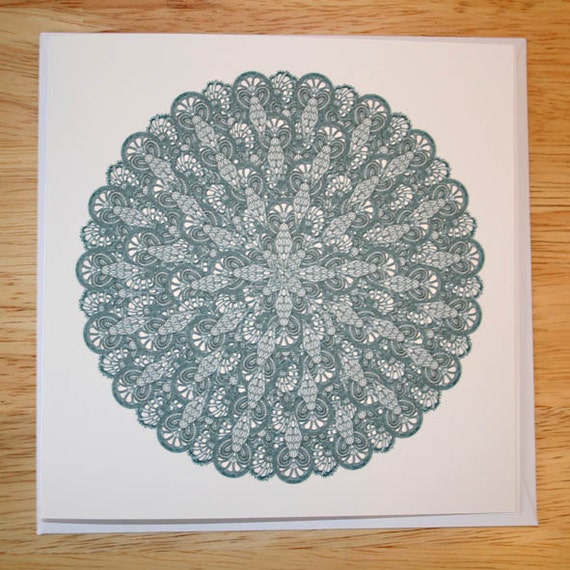 Lace design blank greeting card