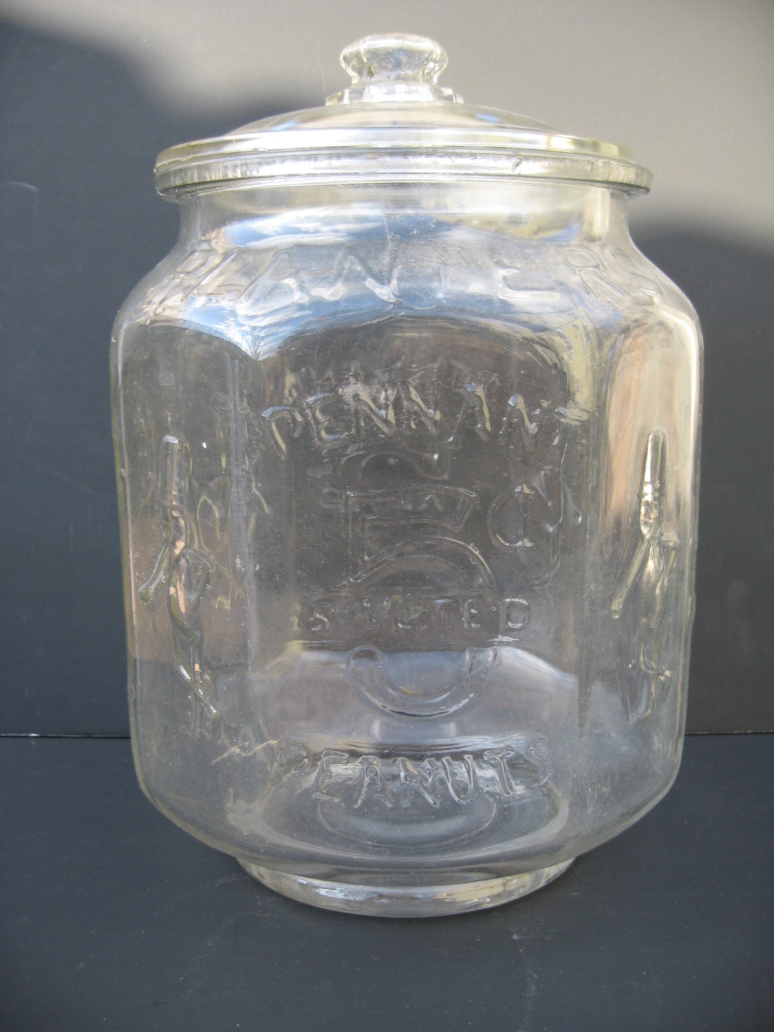Vintage Planters Pennant Salted Peanuts Jar