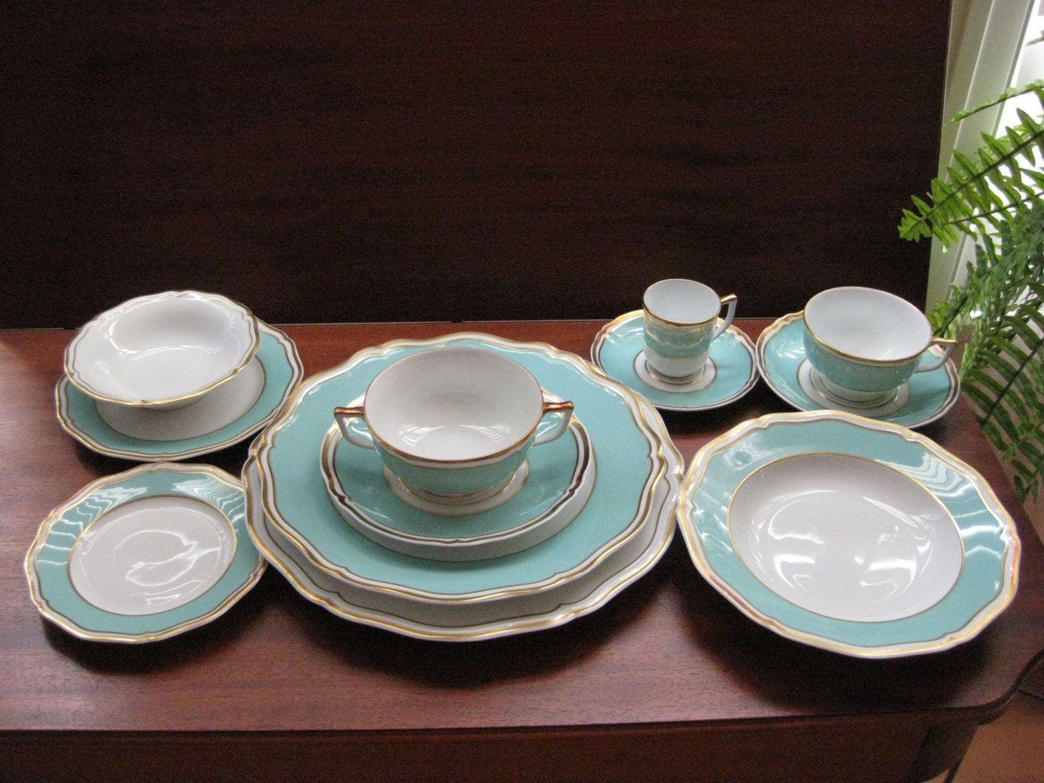 French Limoges China Raynaud POLKA Patterns 108 Pieces