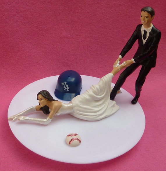  Wedding  Cake  Topper  Los  Angeles  Dodgers LA G Baseball Themed