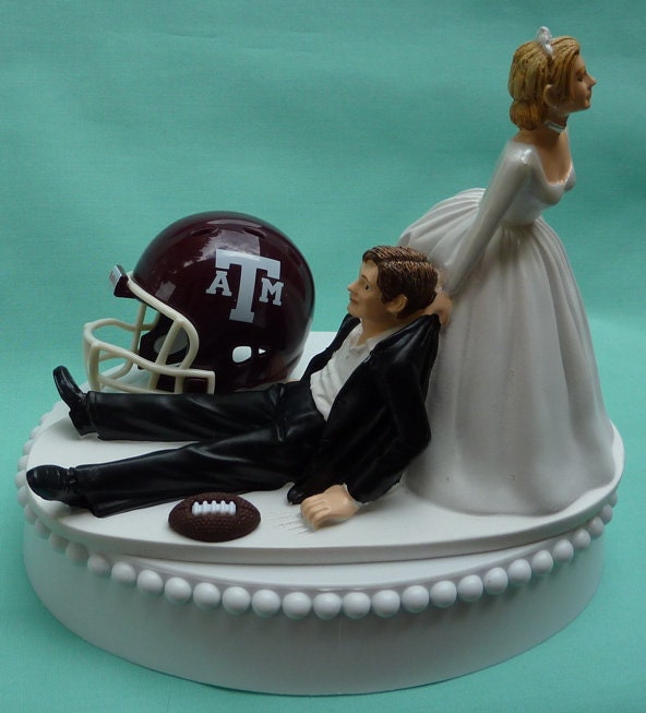 Wedding Cake Topper Texas A&M University Aggies Football
