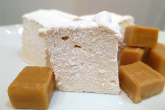 Caramel Marshmallows   1 dozen Gourmet homemade marshmallows  homemade marshmallows for toasting