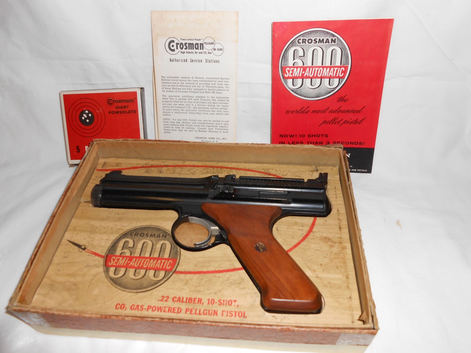 Crosman air pistol Model 600 repeater .22 cal.