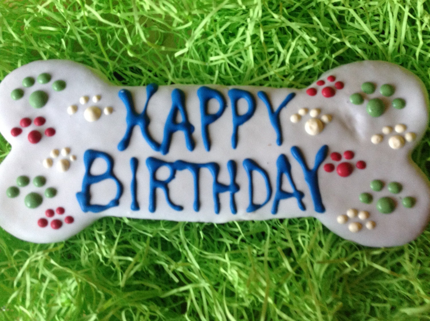 Dog Treats//Personalized Birthday Bone Homemade Gourmet Peanut