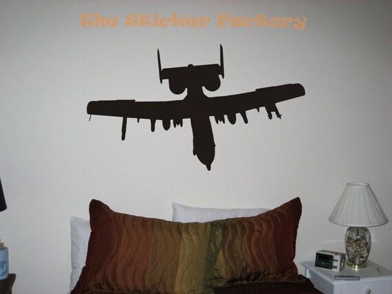A-10 Warthog Jet Plane Vinyl Wall Art Decor Decal Stickers