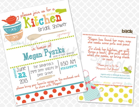 Recipe Bridal Shower Invitations Wording 8