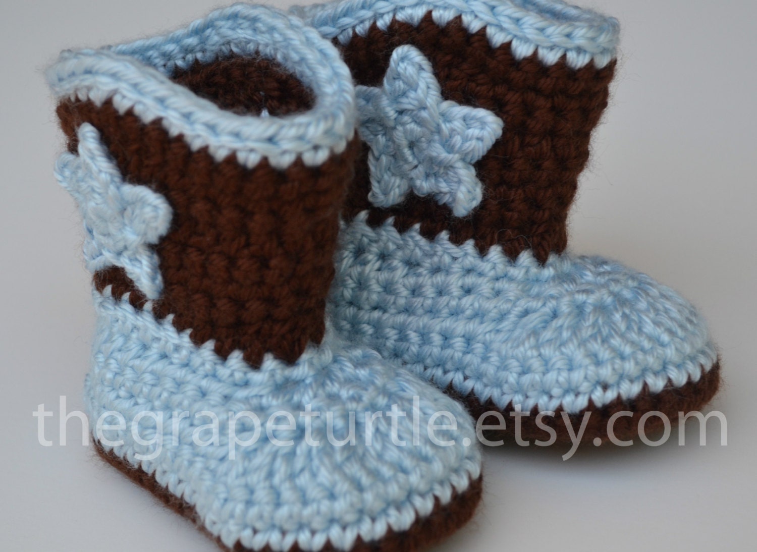 Crochet Baby Cowboy Boots MADE TO ORDER You by TheGrapeTurtle