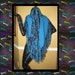 Unique blue & Black one of a kind UNISEX Ultra Fringe Infinity Scarf also custom made