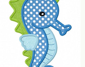 Sea Horse Applique Machine Embroidery Design NO:0022