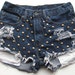 High Waist Shorts Levi's Denim Jean Sz. 29" W Studded Distressed Cut Off Women's