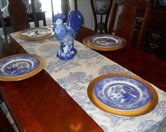 Toile Toile  Table in Cloth/Scarf,  table French french Table  French runner Runner, Table/Bed