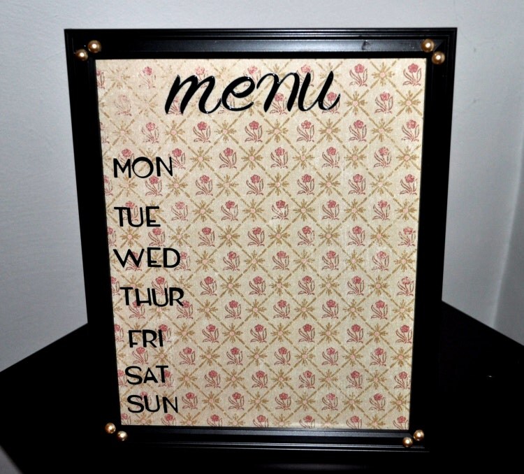 Kitchen Daily Menu Dinner Dry Erase Board Cottage by DeMeoDeSigns