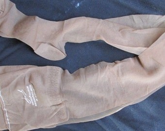 TWO pairs of Hanes Cantrece stockings, 9 1/2 -10 medium