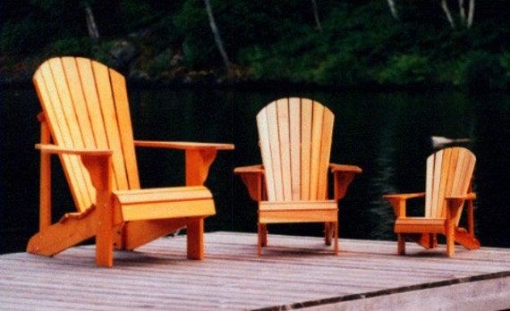 Junior Size Adirondack Chair Plans by TheBarleyHarvest on Etsy