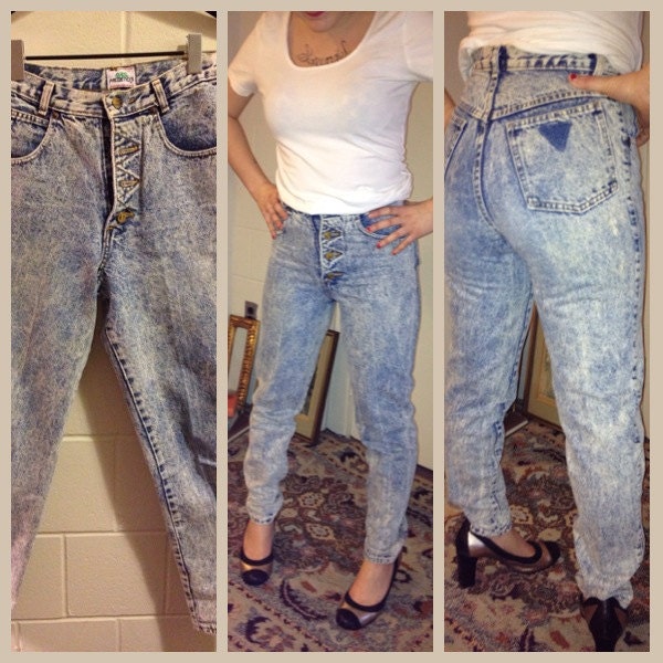 80s Acid Wash Palmetto Jeans High Waisted by ArtifactRemedy