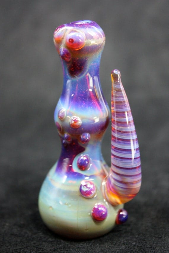 Chillum Glass Pipe Mai Tai Pink Tobacco Pipe