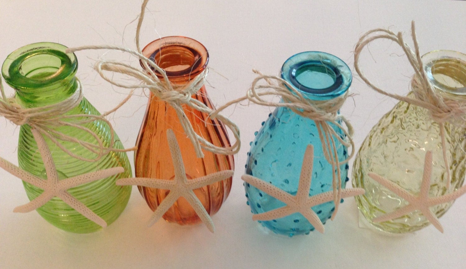 Beach DecorVasesSet of 4 Beach WeddingWedding by KLCapeDesigns