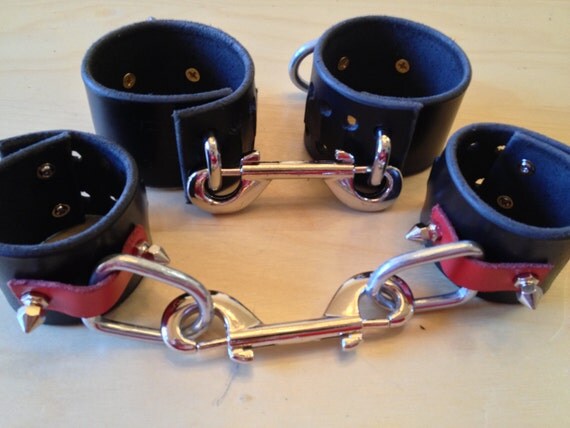 Spiked Leather Shackles Restraints Bondage By Leatherartifice 4054