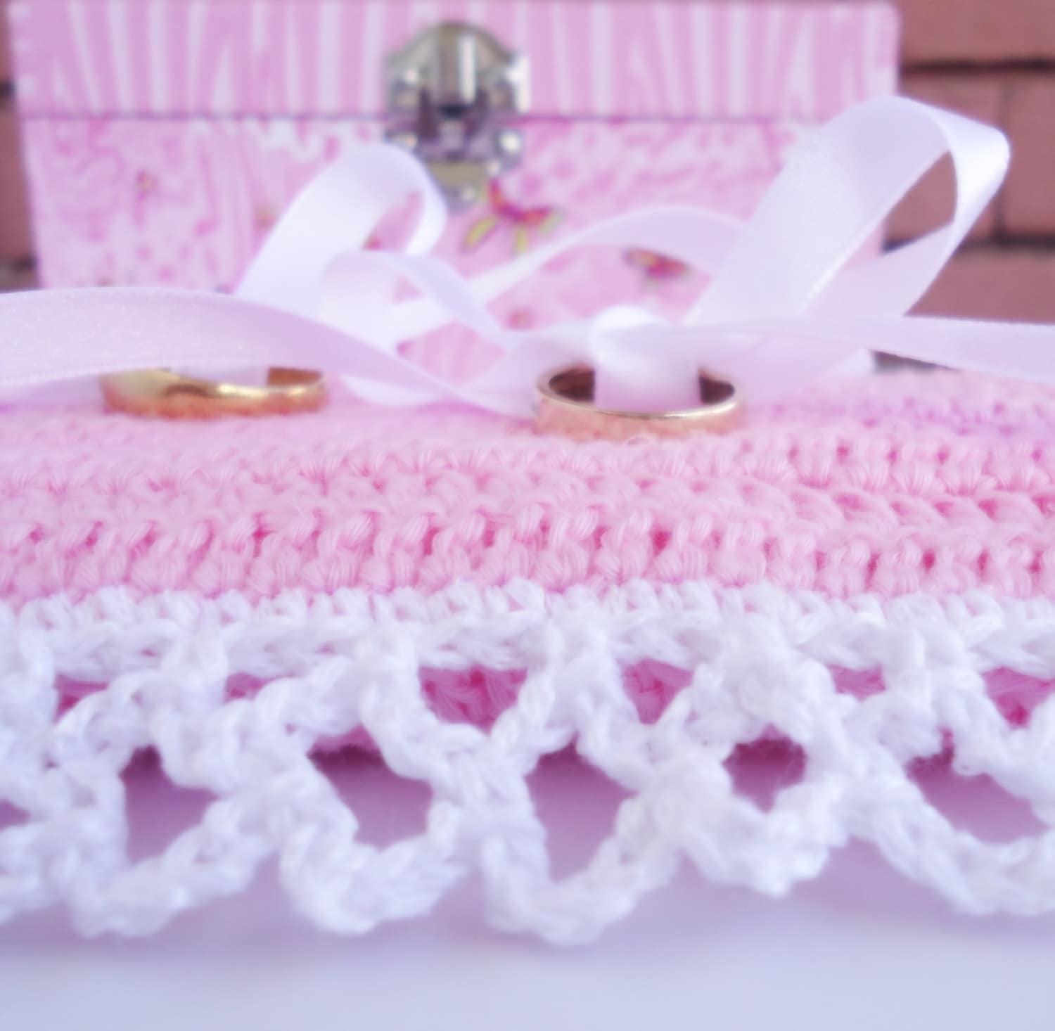 Crochet Pattern Ring Bearer Pillow Wedding Pillow Ring
