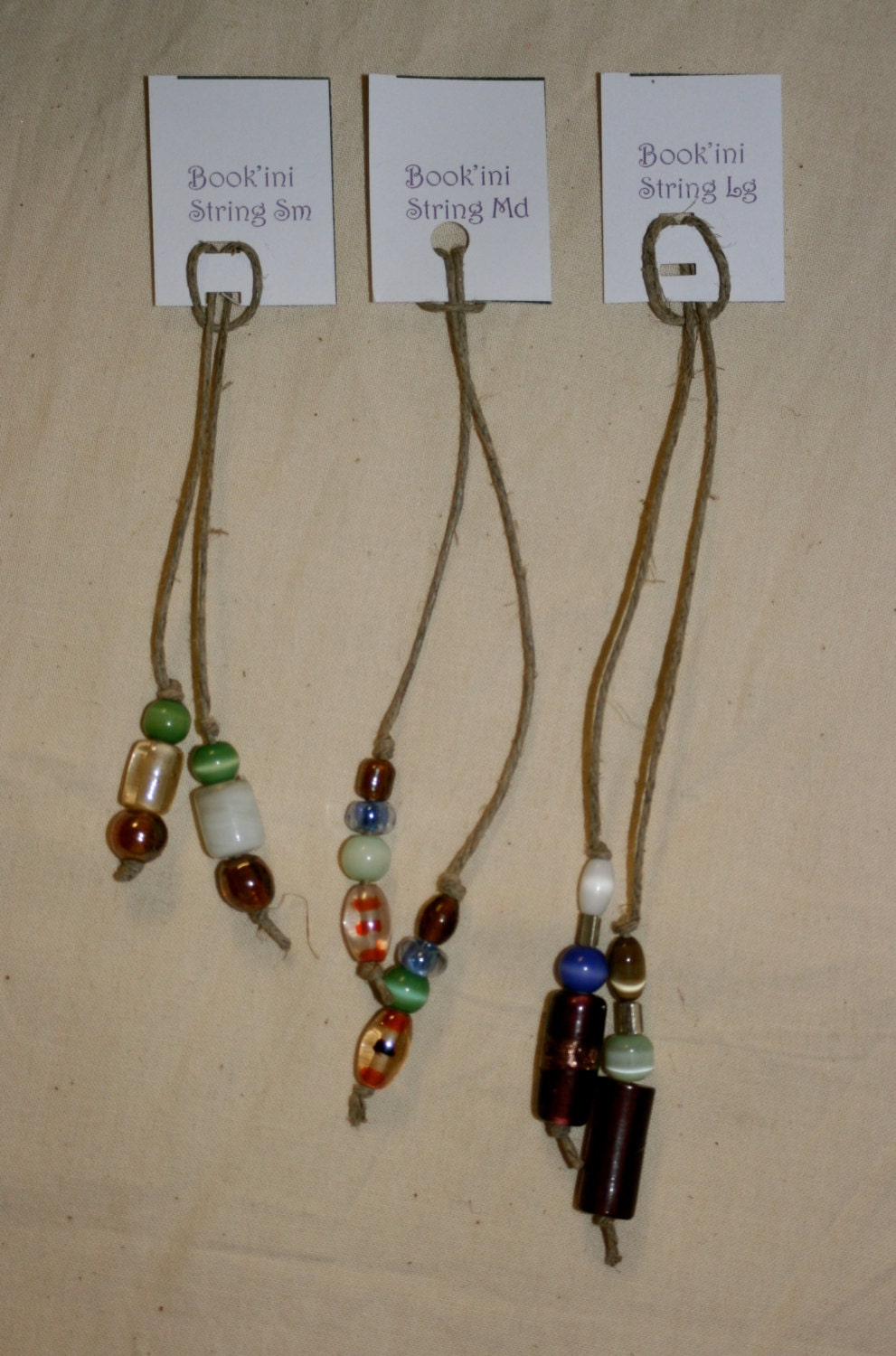 Book'ini String bookmarks come in a set of 3 for by chicncrafty44