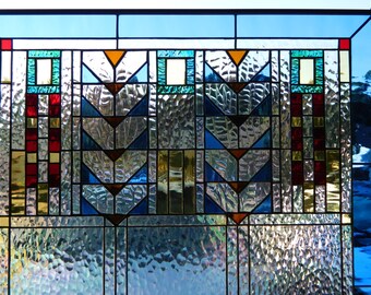 Prairie Style Stained Glass Panel