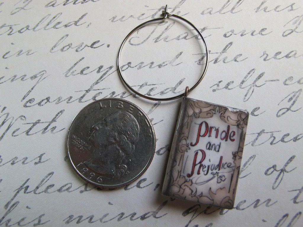 SET of Literary Fairytale Wine Glass Charms Pride and