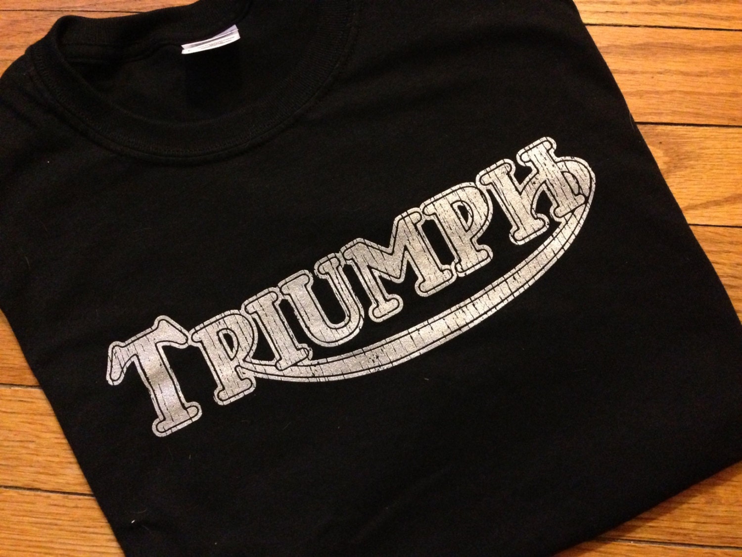 Vintage Triumph Motorcycle TShirt/tshirt Black Cafe Racer