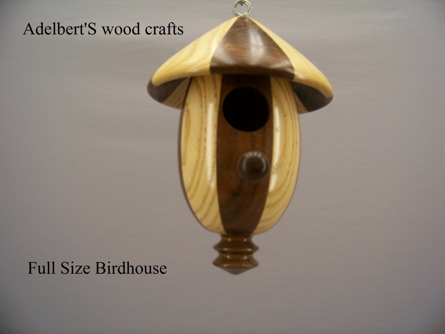Round Lathe Turned Birdhouses.