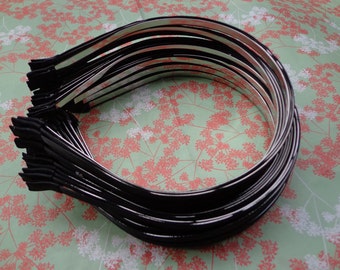 50pcs Black Headband With Satin 5mm Wide