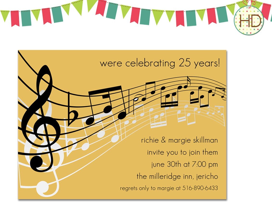 Music Note Invitations 4